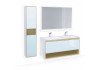 Тумба под раковину, подвесная Jorno Glass 120 Gla.01.122/P/W Белый 