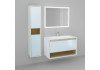 Тумба под раковину, подвесная Jorno Glass 100 Gla.01.97/P/W Белый 