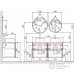 Тумба со столешницей и 2 я раковинами  Jorno Wood 120 белая