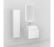 Тумба под раковину, подвесная Jorno Pastel 58 Pas.01.58/P/W белый жемчуг  Тумба под раковину, подвесная Jorno Pastel 58 Pas.01.58/P/W белый жемчуг