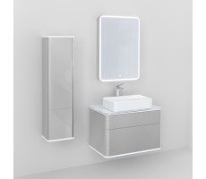 Тумба под раковину, подвесная Jorno Pastel 80 Pas.01.82/P/GR французский серый  Тумба под раковину, подвесная Jorno Pastel 80 Pas.01.82/P/GR французский серый