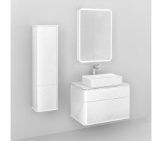 Тумба под раковину, подвесная Jorno Pastel 80 Pas.01.82/P/W белый жемчуг  Тумба под раковину, подвесная Jorno Pastel 80 Pas.01.82/P/W белый жемчуг