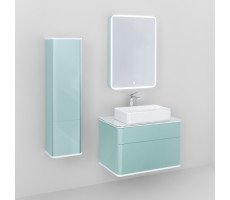 Тумба под раковину, подвесная Jorno Pastel 80 Pas.01.82/P/BL бирюзовый бриз  Тумба под раковину, подвесная Jorno Pastel 80 Pas.01.82/P/BL бирюзовый бриз