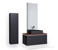 Тумба под раковину, подвесная Jorno Strong 100 Str.01.100/P/A Серый антрацит Тумба под раковину, подвесная Jorno Strong 100 Str.01.100/P/A Серый антрацит