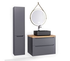 Тумба под раковину Jorno Wood 80 wood.01.80/P/GR Серый Тумба под раковину Jorno Wood 80 wood.01.80/P/GR Серый