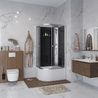 Душевая кабина Niagara Eco 90x70 R E90/70/40R/TN/BK без крыши