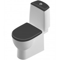 Унитаз-компакт Sanita Luxe BEST COMFORT WC.CC/Best/2-DM/BLK.G/S1 черный, с сиденьем микролифт 