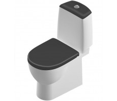 Унитаз-компакт Sanita Luxe BEST COMFORT WC.CC/Best/2-DM/BLK.G/S1 черный, с сиденьем микролифт 