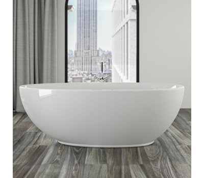 Акриловая ванна 185х95 см Knief Lounge 0100-289 с щелевым переливом, материал-акрил, цвет-белый глянцевый