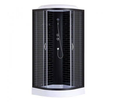 Душевая кабина 90х90 см Loranto CS-6690-13GB 90 поддон 13см, черный кирпичный узор, прозрачное стекло 4мм, профиль черный Душевая кабина 90х90 см Loranto CS-6690-13GB 90 поддон 13см, черный кирпичный узор, прозрачное стекло 4мм, профиль черный