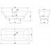 Встраиваемая ванна 180x80 KNIEF Shape 0600-750-01 с щелевым сливом переливом click-clack, белая матовая