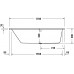 Асимметричная встраиваемая ванна - левая версия 170х100 Duravit No.1 700508000000