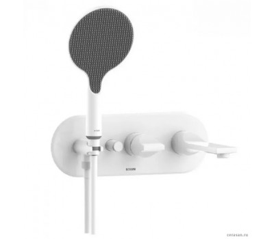 Внешняя часть смесителя для ванны Bossini Apice Z00557.045 белый матовый