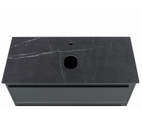 Столешница LA FENICE Granite  Black Olive Light Lappato 80 см , FNC-03-VS03-80 Черная