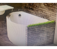 Ванна искусственный мрамор 150х95 La Fenice White Gloss 150 Правая FNC-INF-150-95R