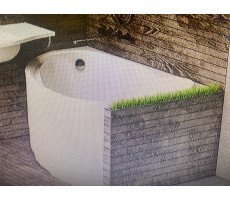 Ванна искусственный мрамор 150х95 La Fenice White Gloss 150 Правая FNC-INF-150-95R