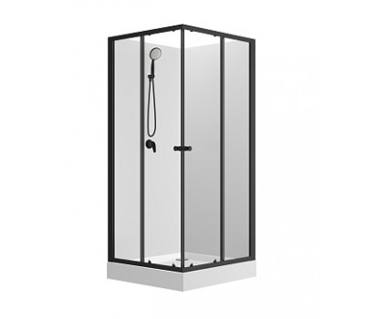 Душевая кабина 100х100 см LORANTO NEO CS-21801-100 черный-матовый