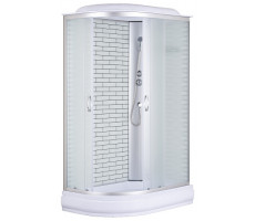 Душевая кабина 120х80 см Loranto CS-66120-20R FW 120 белый кирпичный узор