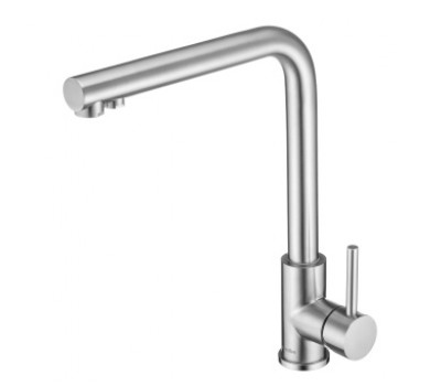 Смеситель для кухни Swedbe Selene Plus в комплекте с фильтром Аквафор Кристалл K8540K нержавеющая сталь 