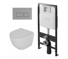 Комплект D&K DS1391605 (унитаз DT1396016, инсталляция DI8055119, клавиша смыва DB1439001 хром)
