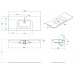 Раковина керамическая 121 см BERLONI BAGNO QUADRA  LAVQADINCXR58 100 (000TC121AD) цвет Bianco lucido 