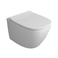 Подвесной безободковый унитаза SIMAS JUNIPER KJU 18 bia matt, белый матовый, сидение микролифт