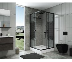 Душевой уголок 90х90см Niagara NG-009-14Q BLACK низкий поддон (13см) стекло МОЗАИКА Душевой уголок 90х90см Niagara NG-009-14Q BLACK низкий поддон (13см) стекло МОЗАИКА