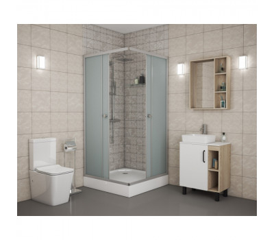 Душевой уголок 100х100см Niagara NG-010-14Q низкий поддон (13см) стекло МАТОВОЕ 