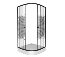 Душевой уголок 90х90см Niagara NG-007-14BLACK низкий поддон (13см) стекло МОЗАИКА Душевой уголок 90х90см Niagara NG-007-14BLACK низкий поддон (13см) стекло МОЗАИКА
