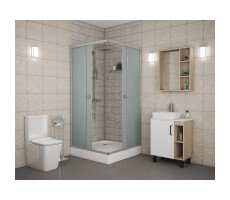 Душевой уголок 90х90см Niagara NG-009-14Q низкий поддон (13см) стекло МАТОВОЕ Душевой уголок 90х90см Niagara NG-009-14Q низкий поддон (13см) стекло МАТОВОЕ