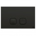 Механическая панель смыва OLI Plain Oliveira 070826 в чёрном цвете с покрытием soft-touch