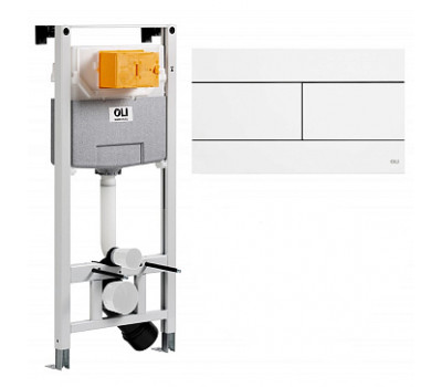Инсталляция OLI 120 ECO Sanitarblock 879236mSL01 с белой матовой клавишей смыва Инсталляция OLI 120 ECO Sanitarblock 879236mSL01 с белой матовой клавишей смыва