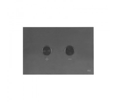 СМЫВНАЯ КЛАВИША OLI BLINK ВОРОНЁНАЯ СТАЛЬ 882567 Темно-серый, Нержавеющая сталь