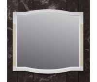 Зеркало Опадирис  Лаура 100 Белый матовый (9003) с бежевой патиной 