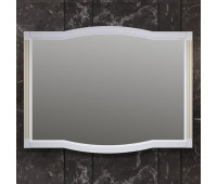 Зеркало Опадирис  Лаура 120 Белый матовый с бежевой патиной