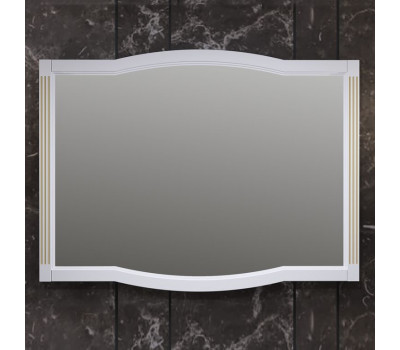 Зеркало Опадирис  Лаура 120 Белый матовый с бежевой патиной