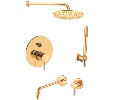 Комплект смесителей Paffoni Light KITLIG015HG006 золото медовое