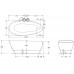Ванна отдельностоящая RELAX DESIGN LEAFY LX01 opac 160х70,5x64 цвет белый матовый