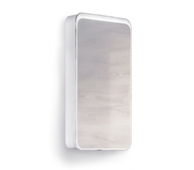 Зеркало-шкаф RAVAL Pure 46 Белый с подсветкой универсальный Pur.03.46/W  