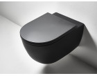 Унитаз подвесной безободковый SIMAS TREVI TR 18 black matt (сиденье отдельно) 