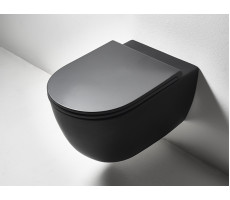 Унитаз подвесной безободковый SIMAS TREVI TR 18 black matt (сиденье отдельно) Унитаз подвесной безободковый SIMAS TREVI TR 18 black matt (сиденье отдельно)