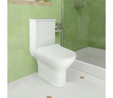 Унитаз-компакт Azario Mist AZ-45 безободковый, с быстросъемным сиденьем микролифт