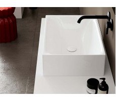 Раковина накладная 50x36 см Scarabeo SKINNY 5413 белый