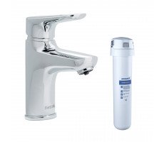 Смеситель для раковины Swedbe Venado Plus в комплекте с фильтром Аквафор Кристалл Соло K1615S хром Смеситель для раковины Swedbe Venado Plus в комплекте с фильтром Аквафор Кристалл Соло K1615S хром