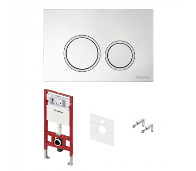 Инсталляция для унитаза TECE TeceSpring R S955101 цвет клавиши/панели-хром глянцевый с хромированным контуром клавиш Инсталляция для унитаза TECE TeceSpring R S955101 цвет клавиши/панели-хром глянцевый с хромированным контуром клавиш