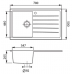 Кухонная мойка TopZero Juliet Smoke (780x500-47), искусcтвенный гранит 