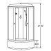 Душевая кабина 90х90 см Loranto CS-6690 G поддон 40 см 