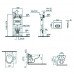 Комплект унитаза с инсталляцией Vitra Normus 9773B003-7202 с сиденьем и кнопкой смыва хром