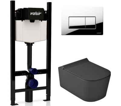 Комплект унитаза с инсталляцией VALSIR KIT VSCR 5486NEMT Slim  Комплект унитаза с инсталляцией VALSIR KIT VSCR 5486NEMT Slim