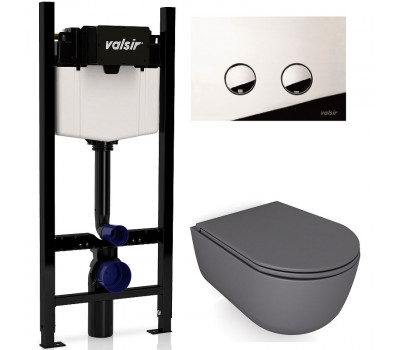 Комплект унитаза с инсталляцией VALSIR KIT VSCR 7334GM Slim 